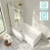 Brixton L Shaped 1600 Shower Bath with Front Panel & 6mm Brushed Brass Folding Bath Screen - Left
