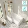 Brixton L Shaped 1600 Shower Bath with Front Panel & 6mm Brushed Copper Folding Bath Screen - Left