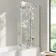 Brixton L Shaped 1600 Shower Bath with Front Panel & 6mm Chrome Folding Bath Screen - Right