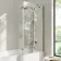 Brixton L Shaped 1600 Shower Bath with Front Panel & 6mm Gunmetal Folding Bath Screen - Right