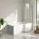 Brixton L Shaped 1700 Shower Bath with Front Panel & 6mm Chrome Folding Bath Screen - Right