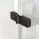 Brixton L Shaped 1700 Shower Bath with Front Panel & 6mm Matt Black Folding Bath Screen - Right