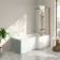 Brixton L Shaped 1700 Shower Bath with Front Panel & 6mm Brushed Copper Folding Bath Screen - Right