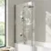 Brixton L Shaped 1500 Shower Bath & 6mm Brushed Gunmetal Easy Clean Screen - Left Handed