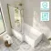 Brixton L Shaped 1500 Shower Bath & 6mm Easy Clean Brushed Brass Framed Bath Screen - Left Handed