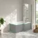 Brixton L Shaped 1600 Shower Bath & 6mm Chrome Easy Clean Screen - Right Handed