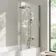 Brixton L Shaped 1600 Shower Bath & 6mm Brushed Gunmetal Easy Clean Screen - Right Handed