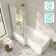 Brixton L Shaped 1700 Shower Bath & 6mm Brushed Brass Easy Clean Screen - Left Handed