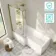 Brixton L Shaped 1700 Shower Bath & 6mm Easy Clean Brushed Brass Framed Bath Screen - Left Handed