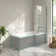 Brixton L Shaped 1700 Shower Bath & 6mm Chrome Easy Clean Screen - Right Handed