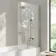 Brixton L Shaped 1700 Shower Bath & 6mm Chrome Easy Clean Screen - Right Handed