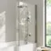 Brixton L Shaped 1700 Shower Bath & 6mm Brushed Gunmetal Easy Clean Screen - Right Handed