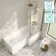 Brixton L Shaped 1700 Shower Bath & 6mm Brushed Copper Easy Clean Screen - Right Handed