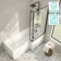 Brixton L Shaped 1700 Shower Bath & 6mm Easy Clean Matt Black Framed Bath Screen - Right Handed