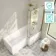 Brixton L Shaped 1700 Shower Bath & 6mm Easy Clean Brushed Brass Framed Bath Screen - Right Handed