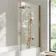 Brixton L Shaped 1500 Shower Bath with Front Panel & 6mm Brushed Copper Easy Clean Screen - Right