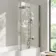 Brixton L Shaped 1600 Shower Bath with Front Panel & 6mm Brushed Gunmetal Easy Clean Screen - Right