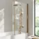 Brixton L Shaped 1600 Shower Bath with Front Panel & 6mm Brushed Copper Easy Clean Screen - Right