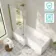 Brixton L Shaped 1700 Shower Bath with Front Panel & 6mm Brushed Brass Easy Clean Screen - Left