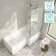 Brixton L Shaped 1700 Shower Bath with Front Panel & 6mm Chrome Easy Clean Screen - Right Handed