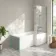 Brixton L Shaped 1700 Shower Bath with Front Panel & 6mm Chrome Easy Clean Screen - Right Handed