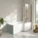 Brixton L Shaped 1700 Shower Bath with Front Panel & 6mm Brushed Copper Easy Clean Screen - Right