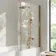 Brixton L Shaped 1700 Shower Bath with Front Panel & 6mm Brushed Copper Easy Clean Screen - Right
