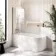 Turku 1500 Space Saving Shower Bath & 6mm Easy Clean Chrome Bath Screen - Left Handed