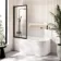 Turku 1500 Space Saving Shower Bath & Premium 8mm Easy Clean Matt Black Framed Bath Screen - Left