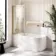 Turku 1500 Space Saving Shower Bath & Premium 8mm Brushed Brass Framed Bath Screen - Left