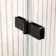 Turku 1500 Space Saving Shower Bath & 6mm Easy Clean Matt Black Folding Bath Screen - Left Handed