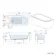 Turku 1500 Space Saving Shower Bath & 6mm Easy Clean Brushed Brass Folding Bath Screen - Left