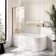 Turku 1500 Space Saving Shower Bath & 6mm Easy Clean Brushed Copper Folding Bath Screen - Left