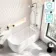 Turku 1500 Space Saving Shower Bath & 6mm Easy Clean Chrome Bath Screen - Right Handed