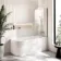 Turku 1500 Space Saving Shower Bath & 6mm Easy Clean Chrome Bath Screen - Right Handed
