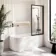 Turku 1500 Space Saving Shower Bath & Premium 8mm Easy Clean Matt Black Framed Bath Screen - Right