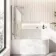 Turku 1600 Space Saving Shower Bath & 6mm Easy Clean Chrome Bath Screen - Left Handed