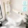 Turku 1600 Space Saving Shower Bath & 6mm Easy Clean Brushed Brass Bath Screen - Left Handed