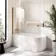 Turku 1600 Space Saving Shower Bath & 6mm Easy Clean Brushed Copper Bath Screen - Left Handed