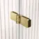 Turku 1600 Space Saving Shower Bath & 6mm Easy Clean Brushed Brass Folding Bath Screen - Left
