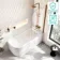 Turku 1600 Space Saving Shower Bath & 6mm Easy Clean Brushed Copper Bath Screen - Right Handed