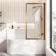 Turku 1600 Space Saving Shower Bath & Premium 8mm Brushed Copper Framed Bath Screen - Right