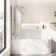 Turku 1700 Space Saving Shower Bath & 6mm Easy Clean Chrome Bath Screen - Left Handed