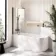 Turku 1700 Space Saving Shower Bath & 6mm Easy Clean Matt Black Bath Screen - Left Handed
