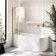 Turku 1700 Space Saving Shower Bath & 6mm Easy Clean Brushed Brass Folding Bath Screen - Left
