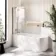 Turku 1700 Space Saving Shower Bath & 6mm Easy Clean Brushed Gunmetal Folding Bath Screen - Left