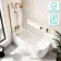 Turku 1700 Space Saving Shower Bath & 6mm Easy Clean Brushed Copper Folding Bath Screen - Left