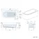 Turku 1700 Space Saving Shower Bath & Premium 8mm Easy Clean Matt Black Framed Bath Screen - Right