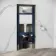 Idaho Pneumatic Wall Hung Toilet Frame and Concealed Cistern with Chrome Flush Plate