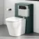 Detroit Cable Operated Concealed Cistern With Matt Black Square Push Button